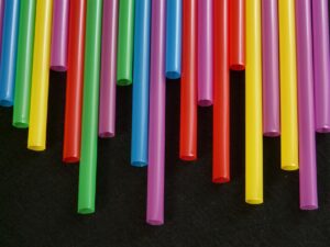 multicolored straw lot
